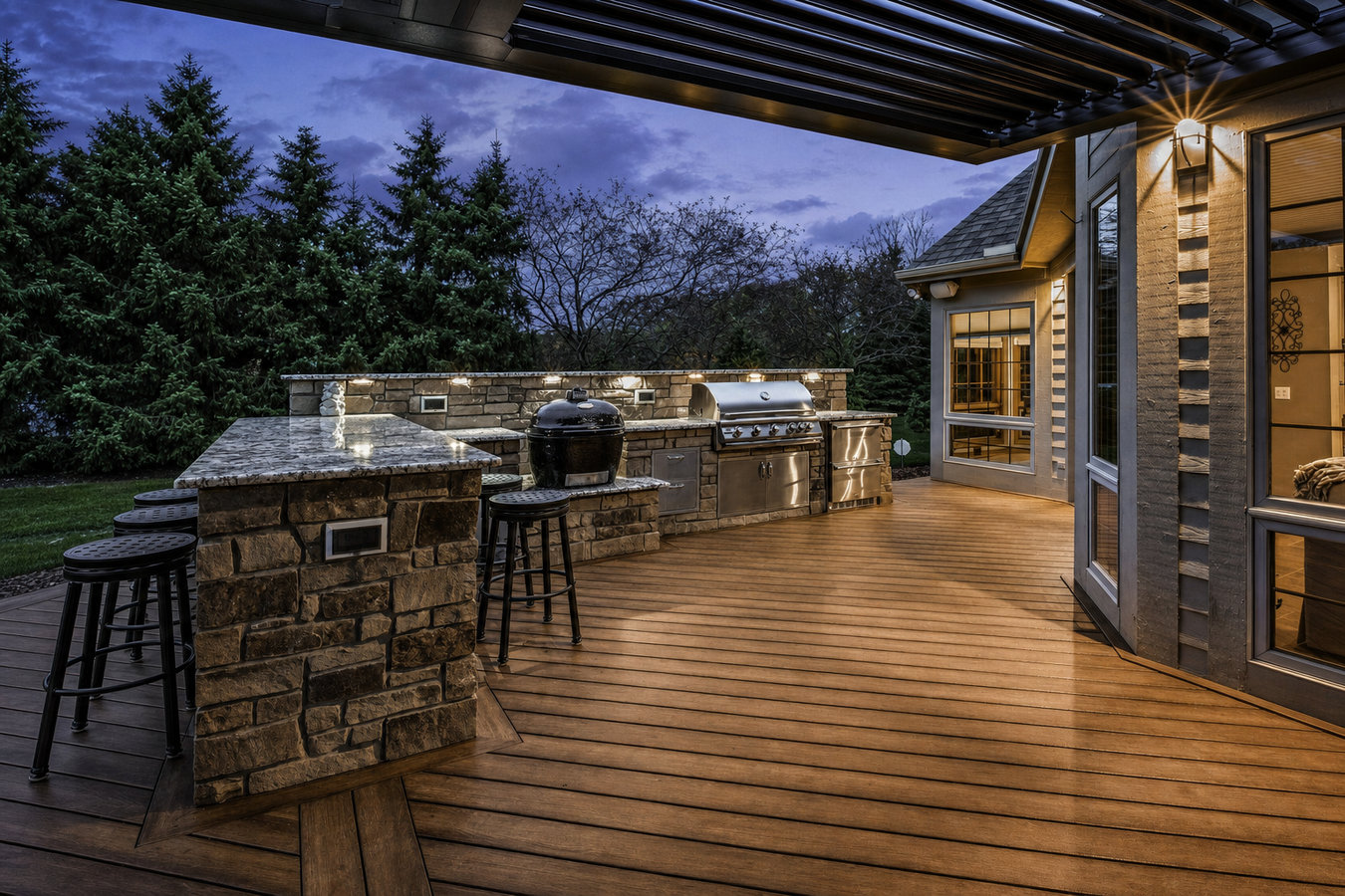Outdoor kitchen decks